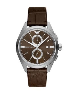 Emporio Armani Wrist Watch with Crocodile Print, Stainless Steel Case, 50287977np