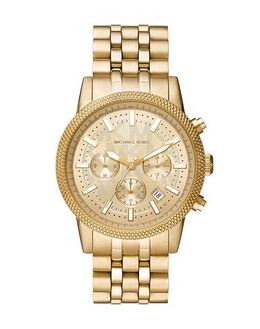 Michael Kors Watch Model 50277671MV: Brand Logo, Stainless Steel Case & Strap, Deployable Clasp, Quartz Chronograph Movement