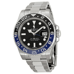 Pre-owned Rolex GMT-Master II 116710BLNR Black Dial Batman Mens Watch
