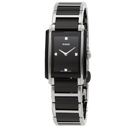 Rado Integral Quartz Black Dial Black Ceramic Ladies Watch r20613712