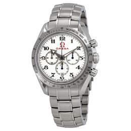 Pre-owned Omega Speedmaster Broad Arrow Chronograph Tachymeter White Dial Mens Watch 321.10.42.50.04.001