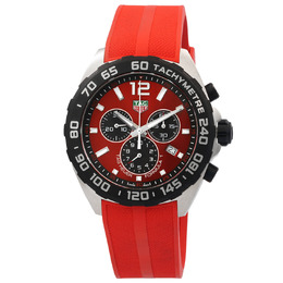 Tag Heuer Formula 1 Chronograph Quartz Red Dial Mens Watch caz101an.ft8055