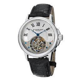 Stuhrling Tourbillon Hand Wind Silver Dial Mens Watch m16844