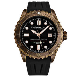 Stuhrling Original Aquadiver M16759 Automatic Mens Black Dial Watch