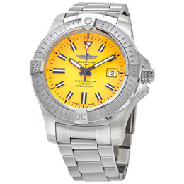 BREITLING Avenger Seawolf Automatic Chronometer Yellow Dial Mens Watch - A17319101I1A1