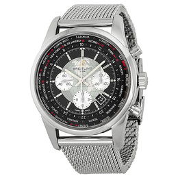 Pre-owned Breitling Transocean Chronograph Unitime World Time Automatic Mens Watch ab0510u4/bb62.152a