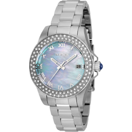 Invicta Angel Quartz Crystal Blue Dial Ladies Watch 36071