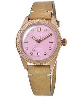 Oris Divers Sixty-Five Pink Dial Bonze Case Women's Watch 01 733 7771 3158-07 5 19 04br
