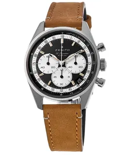 Zenith Chronomaster Original Black Dial Leather Strap Men's Watch 03.3200.3600/21.c903