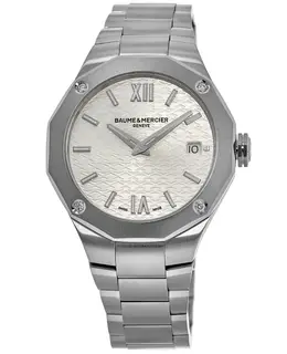 Baume & Mercier Riviera Silver Grey Dial Diamond Steel Women's Watch 10614 m0a10614