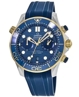 Omega Seamaster Diver 300M Blue Dial Rubber Strap Men's Watch 210.22.44.51.03.001