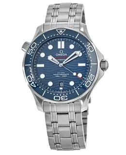 Omega Seamaster Diver 300M Blue Dial Steel Bracelet Men's Watch 210.30.42.20.03.001
