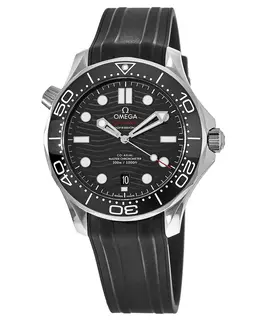 Omega Seamaster Diver 300M Black Dial Rubber Strap Men's Watch 210.32.42.20.01.001