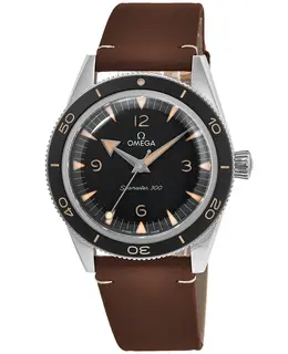 Omega Seamaster 300 Black Dial Leather Strap Men's Watch 234.32.41.21.01.001
