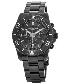 Victorinox Swiss Army Maverick Chronograph Black Edition Quartz Steel Men's Watch 241797