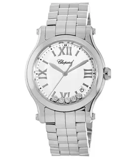 Chopard Happy Sport Medium 36mm Floating Diamonds Women's Watch 278582-3002
