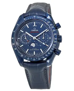 Omega Speedmaster Moonphase Co-Axial Master Chronometer Chronograph Blue Side Of The Moon Men's Watch 304.93.44.52.03.001
