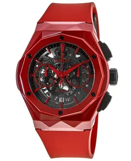 Hublot Classic Fusion Aerofusion Limited Edition Skeleton Dial Red Rubber Strap Men's Watch 525.cf.0130.rx.orl19