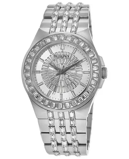 Bulova Phantom Silver Dial Stainless Steel Men's Watch 96a236