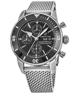 Breitling Superocean Heritage Chronograph 44 Black Ceramic Bezel Steel Men's Watch a13313121b1a1
