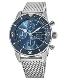 Breitling Superocean Heritage Chronograph 44 Blue Dial Ceramic Bezel Steel Men's Watch a13313161c1a1