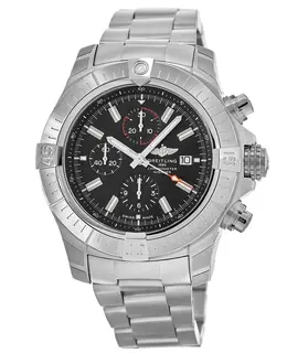 Breitling Avenger Super Avenger Chronograph 48 Black Dial Steel Men's Watch a13375101b1a1