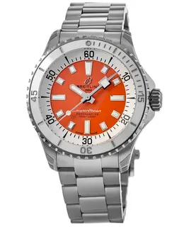 Breitling Superocean Automatic 36 Orange Dial Steel Women's Watch a17377211o1a1