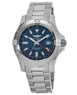 Breitling Avenger Automatic GMT 45 Blue Dial Stainless Steel Men's Watch a32395101c1a1