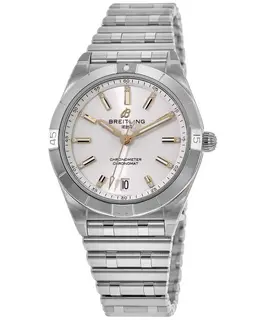 Breitling Chronomat Automatic 36 White Diamond Dial Stainless Steel Women's Watch a10380101a2a1