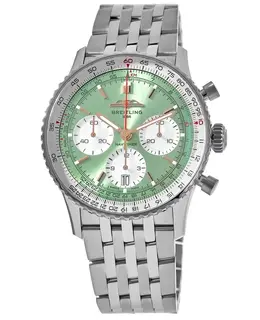 Breitling Navitimer B01 Chronograph 41 Mint Green Dial Steel Men's Watch ab0139211l1a1
