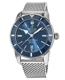Breitling Superocean Heritage Automatic 46 Blue Ceramic Bezel Steel Bracelet Men's Watch ab2020161c1a1