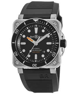 Bell & Ross BR 03-92 Diver Automatic Black Dial Rubber Strap Men's Watch br0392-d-bl-st/srb