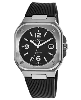 Bell & Ross BR 05 Black Dial Rubber Strap Men's Watch br05a-bl-st/srb