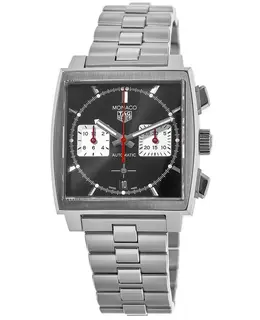 Tag Heuer Monaco Chronograph Black Dial Stainless Steel Men's Watch cbl2113.ba0644