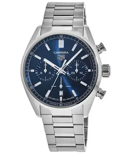Tag Heuer Carrera Calibre Heuer 02 42mm Blue Dial Steel Men's Watch cbn2011.ba0642