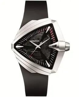 Hamilton Ventura XXL Automatic Black Dial Rubber Strap Men's Watch h24655331