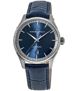 Hamilton Jazzmaster Auto Blue Dial Leather Strap Men's Watch h32475640