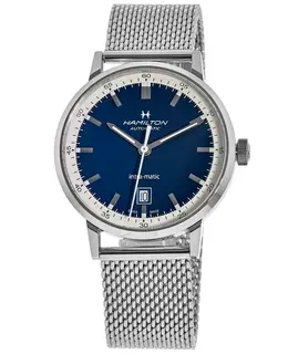 Hamilton American Classic INTRA-MATIC AUTO Blue Dial Steel Men's Watch h38425140