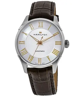 Hamilton Jazzmaster Auto White Dial Leather Strap Men's Watch h42535550
