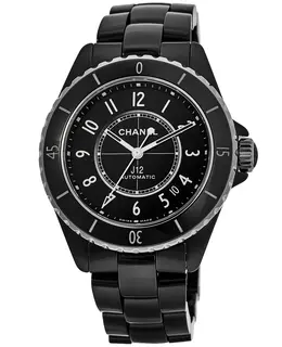 Chanel J12 Automatic Black Dial Black Ceramic Strap Women's Watch h5697