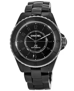 Chanel J12 Automatic Phantom 38mm Black Dial Black Ceramic Women's Watch h6185