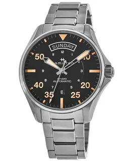 Hamilton Khaki Pilot Day-Date Auto Black Dial Men's Watch h64645131