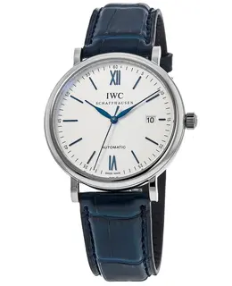 IWC Portofino Automatic Silver Dial Leather Strap Men's Watch iw356527