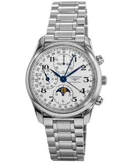 Longines Master Collection Moonphase 40mm Chronograph Steel Men's Watch l2.673.4.78.6