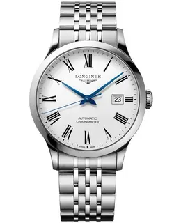 Longines Record White Dial Stainless Steel Men's Watch l2.821.4.11.6