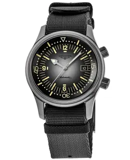 Longines Legend Diver Automatic Grey Dial Fabric Strap Men's Watch l3.774.4.70.2