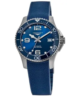 Longines HydroConquest Automatic Blue Dial Rubber Strap Men's Watch l3.780.4.96.9