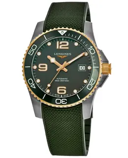 Longines HydroConquest Automatic Green Dial Rubber Strap Men's Watch l3.781.3.06.9