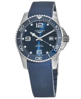 Longines HydroConquest Automatic Blue Dial Ceramic Rubber Strap Men's Watch l3.781.4.96.9