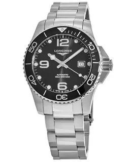 Longines HydroConquest Automatic Black Dial Ceramic Bezel Steel Men's Watch l3.782.4.56.6